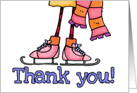 Thank You - Girl’s Ice Skating Party card