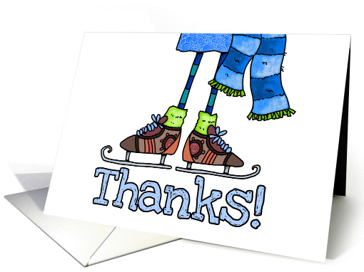 Thank You - Ice Skating Party card (1361788)