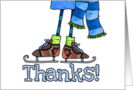 Thank You - Ice Skating Party card