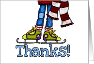 Thank You - Boy’s Ice Skating Party card