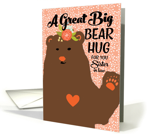 For Sister In Law - Bear Hug on Mother's Day card (1377330)