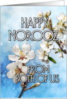 Happy Norooz Almond Blossom from Both of Us card