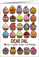 I Love You More than Cupcakes Birthday for Pal card