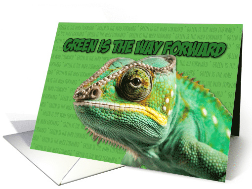 Green is the Way Forward Chameleon card (1770388)