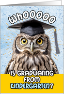 Kindergarten Graduation Congratulations Owl card