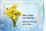 Rest Relax Recover Buttercups Encouragement card