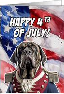 Happy 4th of July Patriotic Mastiff card