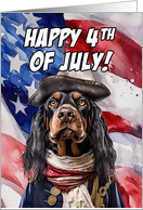 Happy 4th of July Patriotic Gordon Setter card