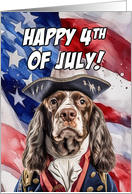 Happy 4th of July Patriotic Cocker Spaniel card