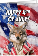 Happy 4th of July Coyote card