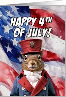 Happy 4th of July Red Squirrel card