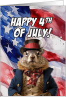 Happy 4th of July Groundhog card