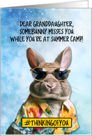Granddaughter Summer Camp Bunny card