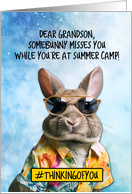 Grandson Summer Camp Bunny card