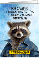 Classmate Summer Camp Raccoon card