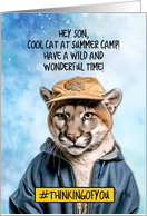Son Summer Camp Cougar card