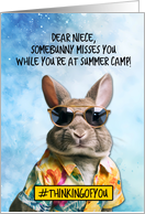 Niece Summer Camp Bunny card