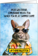 Girlfriend Summer Camp Bunny card