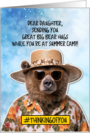 Daughter Summer Camp Bear Hugs card