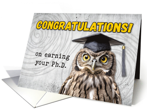 General Ph.D. Congratulations Owl card (1775626)