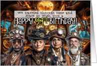 94 Years Old Steampunk Birthday card