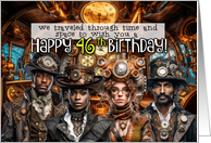 46 Years Old Steampunk Birthday card