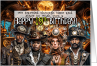 19 Years Old Steampunk Birthday card