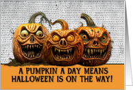 Monster Pumpkins Halloween card