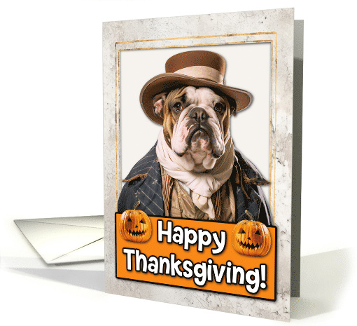 Thanksgiving Pilgrim Bulldog card (1778452)