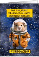 Sister Space Camp Hamster card