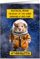 Pen Pal Space Camp Hamster card