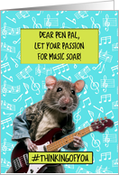 Pen Pal Music Camp Rat card