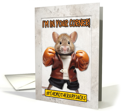 Chemo Therapy Sucks Encouragement Boxer Mouse card (1780162)