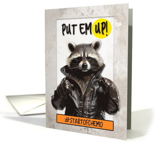 Start of Chemo Encouragement Boxing Raccoon card (1780190)