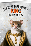 Birthday Stoat King card