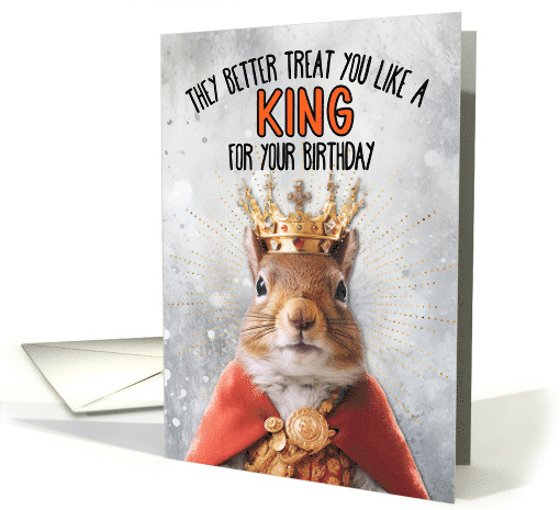 Birthday Red Squirrel King card (1780408)