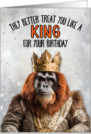 Birthday Orangutan King card