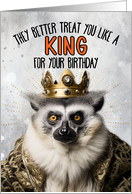 Birthday Lemur King card