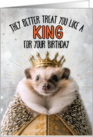 Birthday Hedgehog King card
