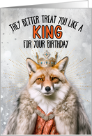 Birthday Fox King card