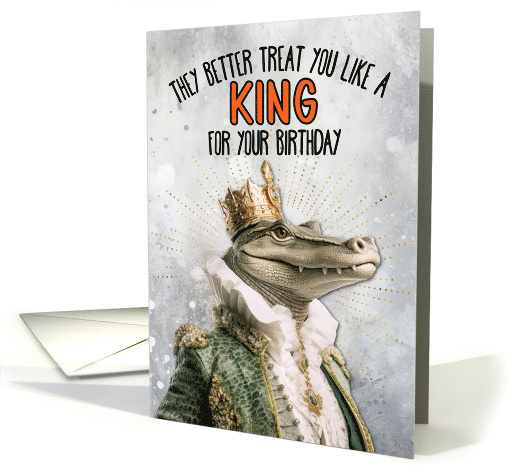 Birthday Crocodile King card (1780606)