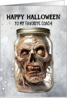 Coach Zombie in a Jar Halloween card