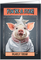 Friend Encouragement Star Piglet card
