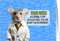 Uncle Retirement Congratulations Math Mouse card