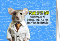 Step Dad Retirement Congratulations Math Mouse card