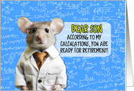 Son Retirement Congratulations Math Mouse card