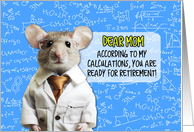 Mom Retirement Congratulations Math Mouse card