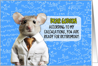 Godson Retirement Congratulations Math Mouse card