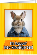 First Day in Kindergarten Bunny card