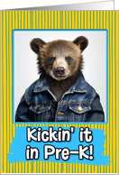First Day in Pre-K Bear Cub card